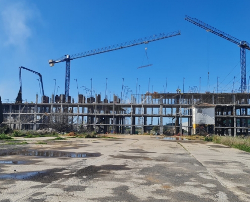 Obra de construccion de estructura para 92 viviendas en Dos Hermanas AITANA-ACS