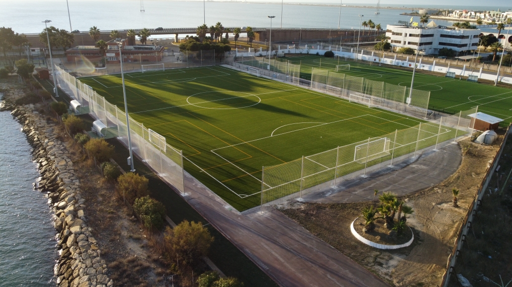 Transformacion Complejo Deportivo Elcano campo de futbol Cádiz AITANA ACS