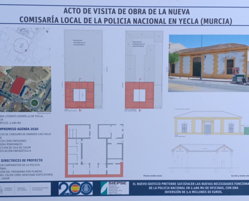 Obra de Construccion de la nueva comisaría de Policía Nacional en Yecla (Murcia)